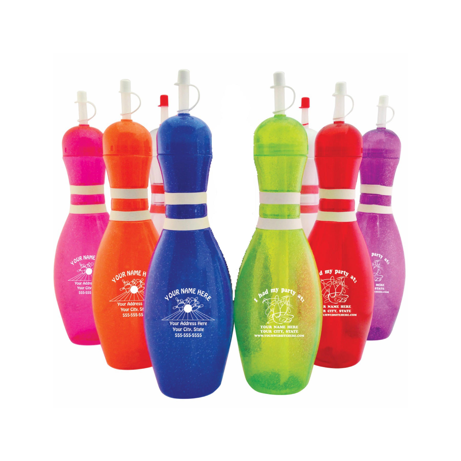 Personalized Bowling Pin Water Bottles