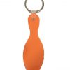 Orange Bowling Pin Keychain