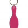 Pink Bowling Pin Keychain