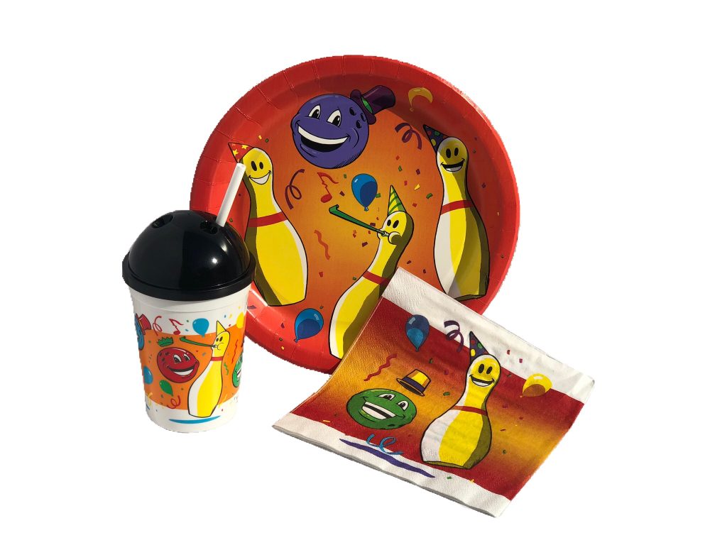 Bowling Party Pack with Plates, Napkins & Kids Cups