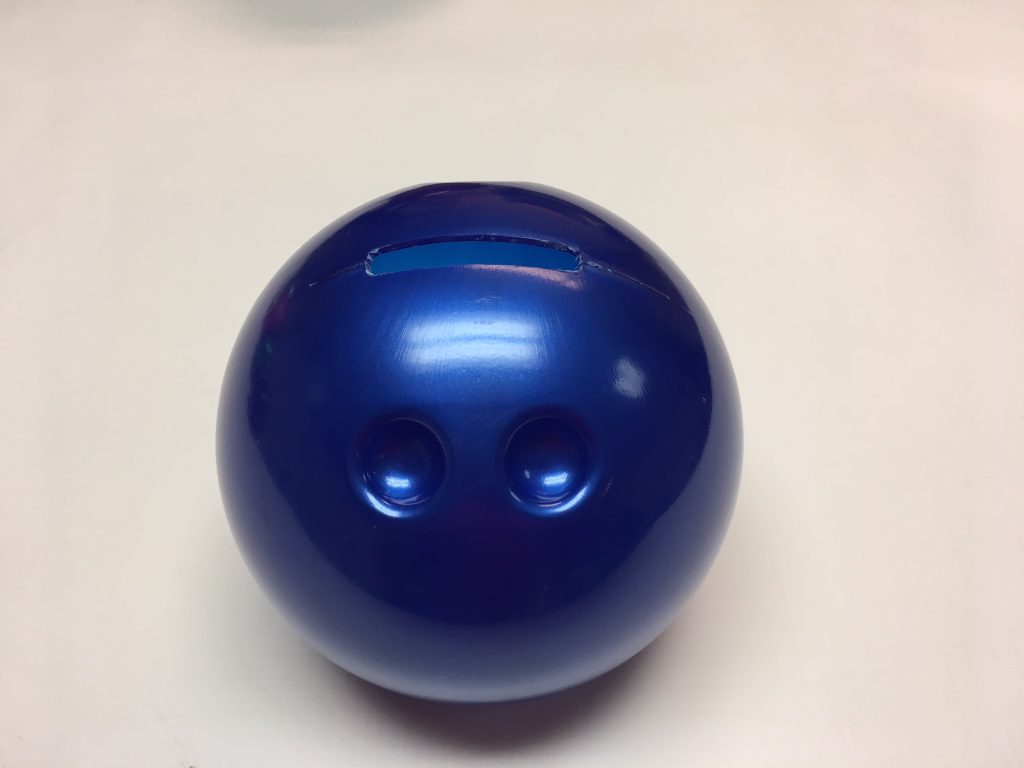 Small Bowling Ball Bank Blue exclusively by Sierra Products
