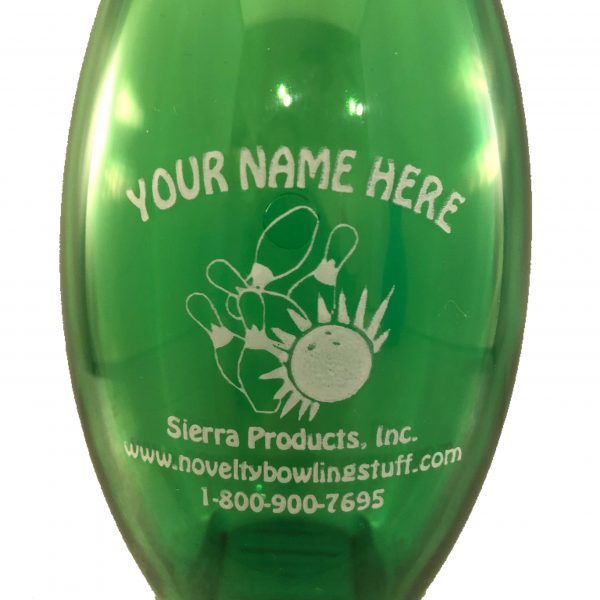 Personalized Bowling Pin Bank Green