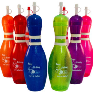 Birthday Bowling Pin Water Bottles
