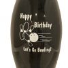 Birthday Bowling Pin Bottle Black