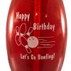 Birthday Bowling Pin Bottle Red