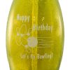 Birthday Bowling Pin Water Bottle Green