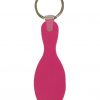 Personalized Bowling Pin Key Chains Pink