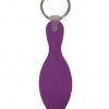 Personalized Bowling Pin Key Chains Purple