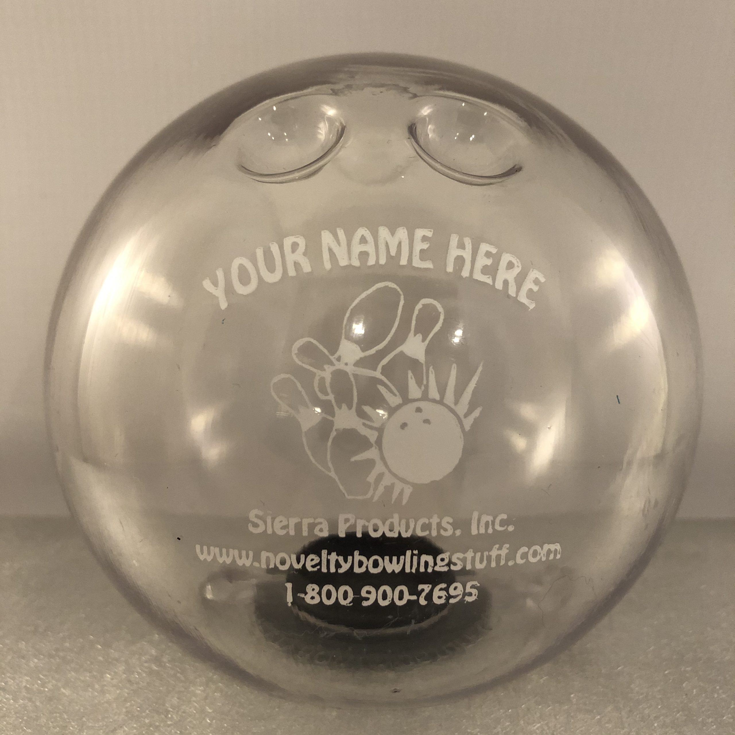 Personalized Bowling Ball Banks in Clear Party Favors Sierra