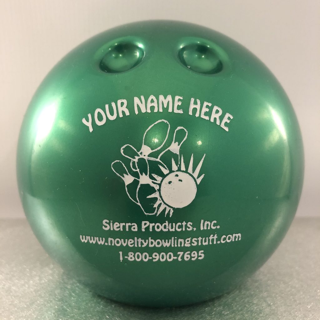 Personalized Bowling Ball Banks Green & Party Favors Sierra Products