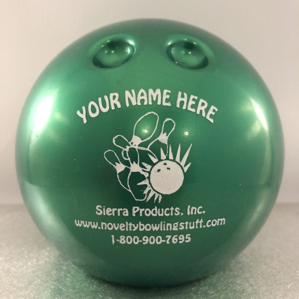 Personalized Small Bowling Ball Banks Green