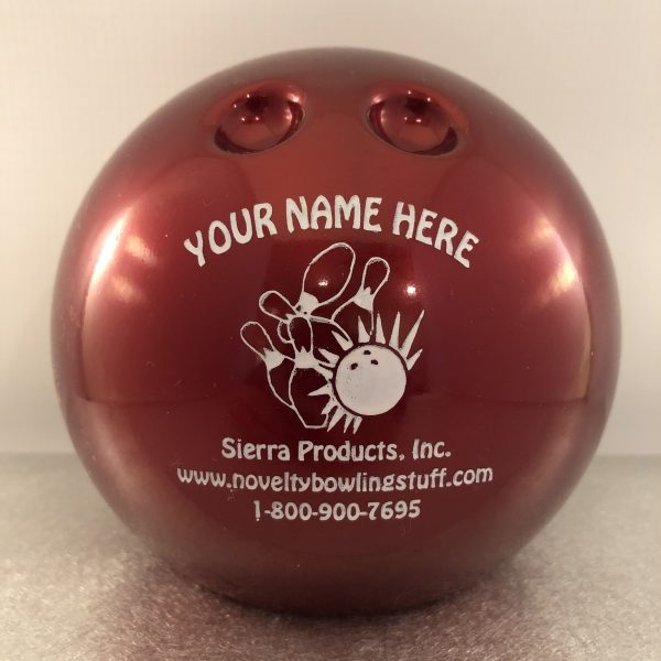 Personalized Small Bowling Ball Banks Red