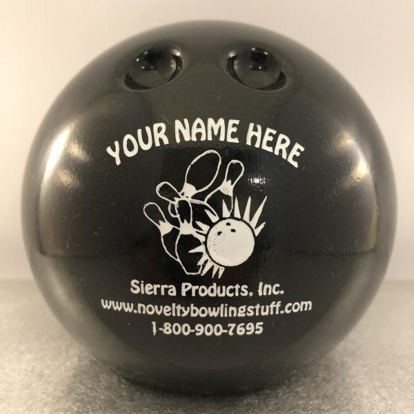 Personalized Small Bowling Ball Banks Black