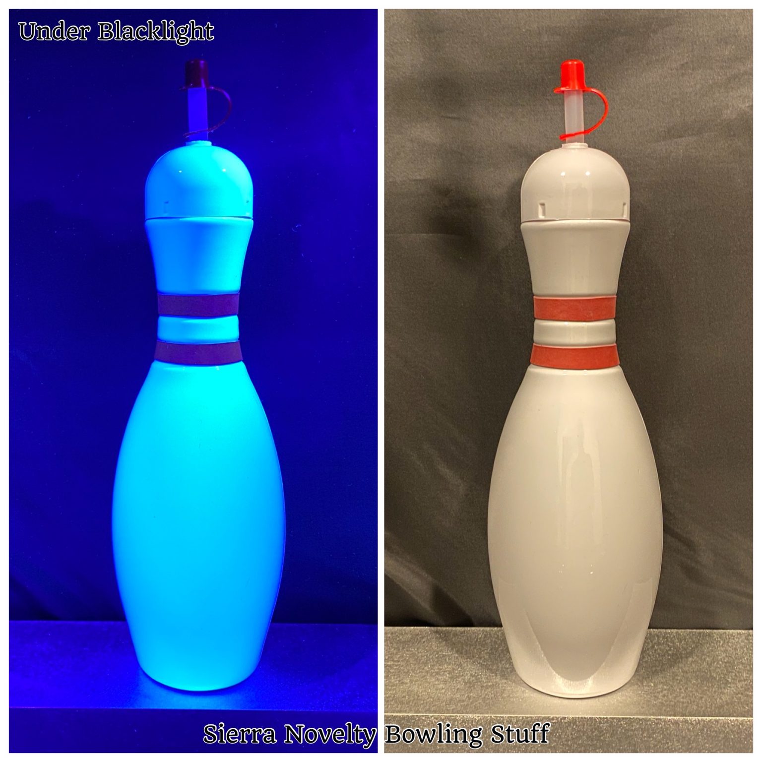 Large Bowling Pin Bottles 6 pack White Sierra Novelty Bowling Stuff
