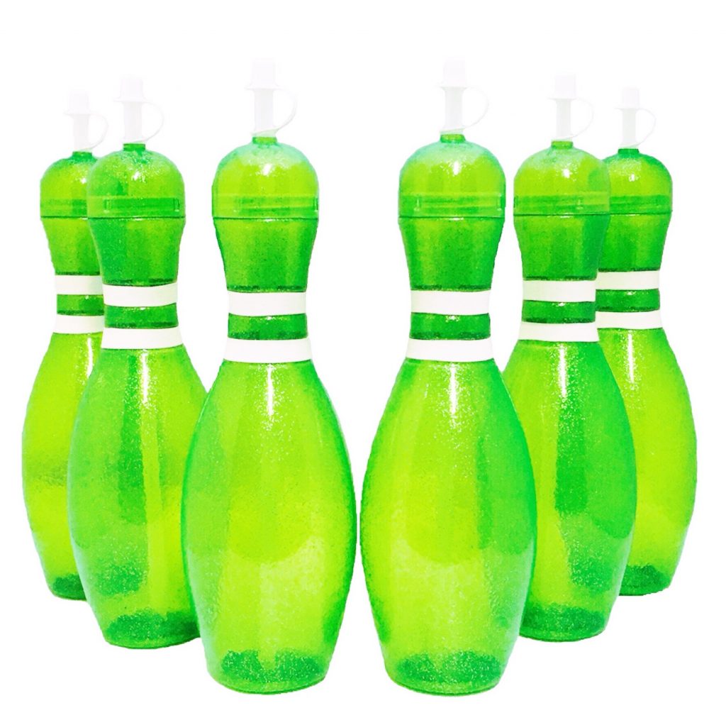 Large Bowling Pin Water Bottle 6 pack by Sierra Novelty Bowling Stuff