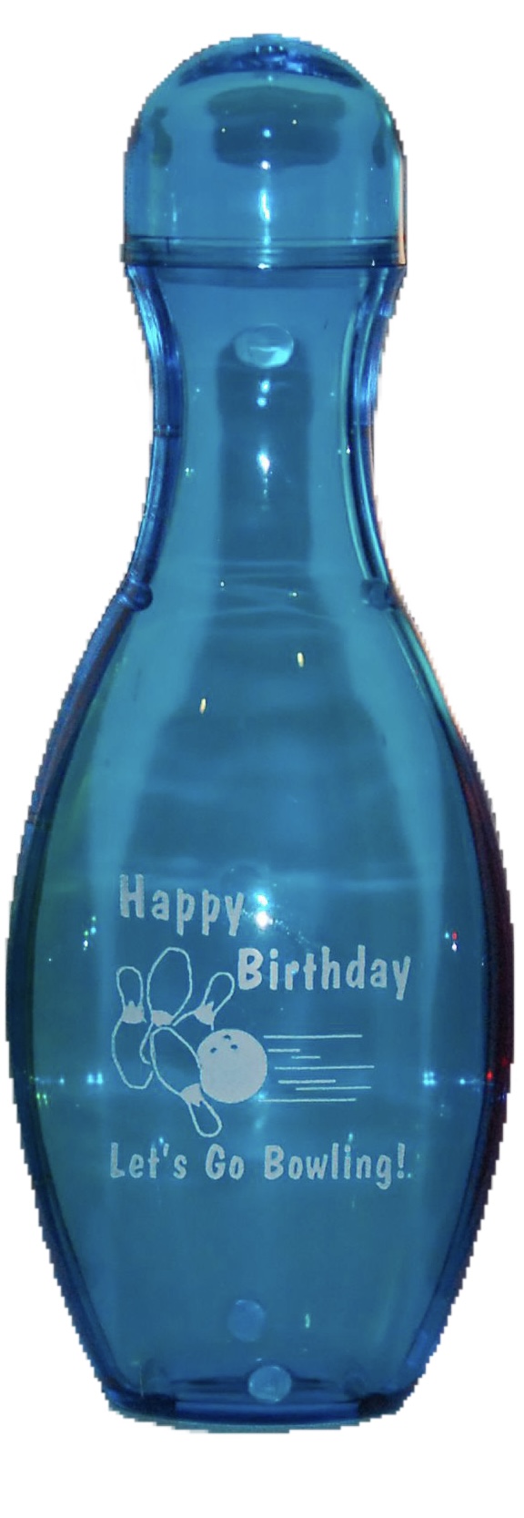 Birthday Bowling Pin Bank Blue