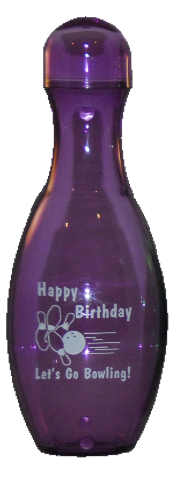 Birthday Bowling Pin Bank Purple
